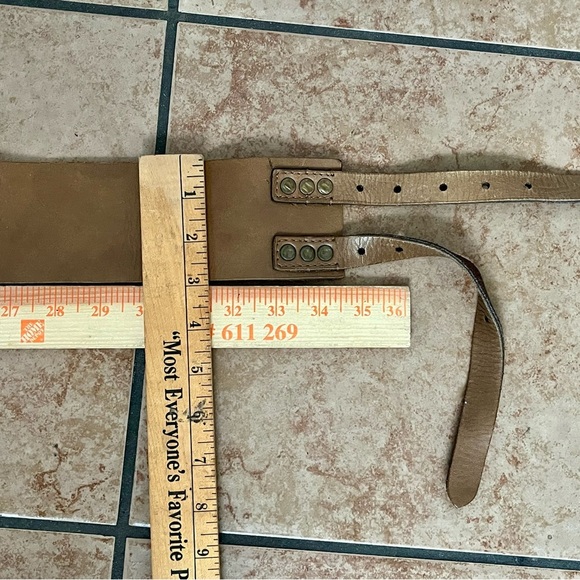 Lucky Brand Tan Leather Belt with Embellished Buckle main image 5
